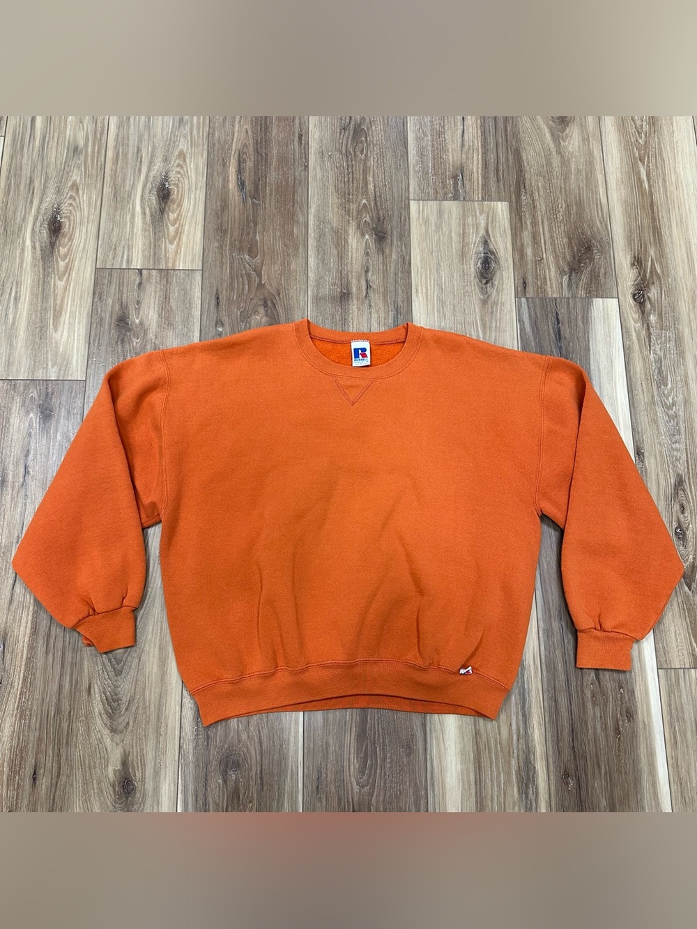 Vintage Russell Athletic Crewneck Sweatshirt, Orange, Women’s XL